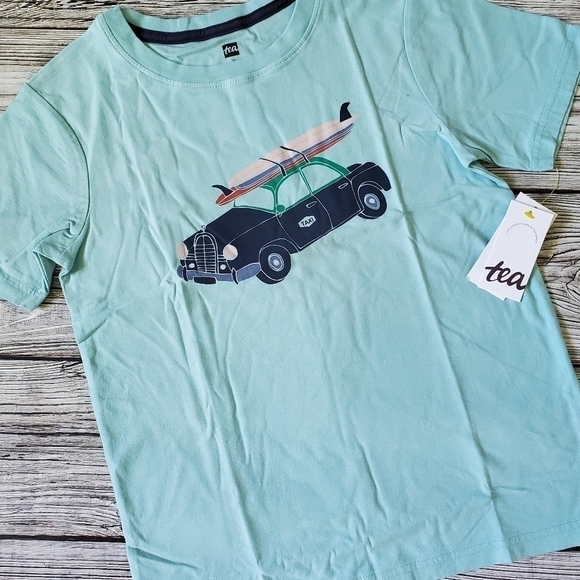 Tea Collection Beach Wagon T-Shirt Size 10 NWT - Picture 3 of 4